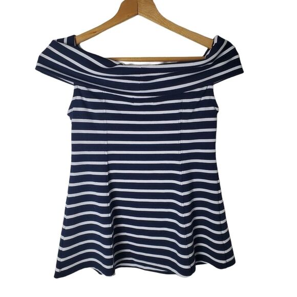 Anthropologie Off-The-Shoulder Striped Top Size XS - Picture 4 of 8